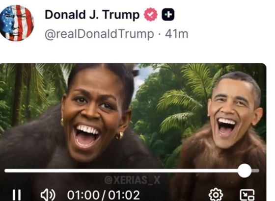 ŽESTOKE KRITIKE: Trump pod pritiskom obrisao video u kojem su Barak i Mišel Obama prikazani kao majmuni