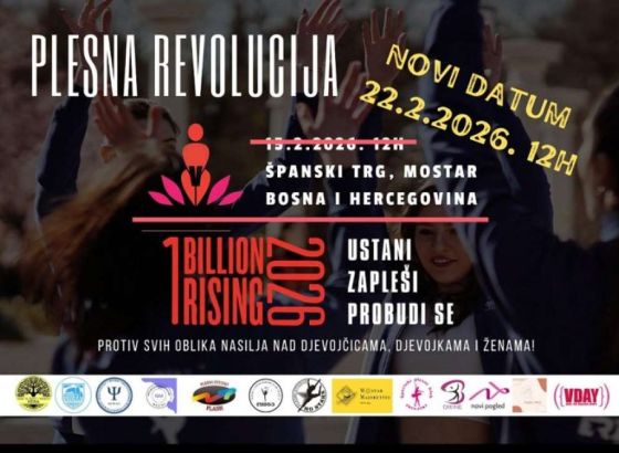 U nedjelju plesna revolucija u Mostaru u sklopu kampanje Jedna milijarda ustaje