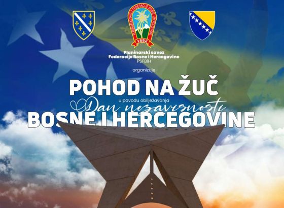 Pohod planinara na Žuč na Dan nezavisnosti Bosne i Hercegovine