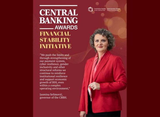 Central Banking dodijelio nagradu Centralnoj banci BiH za inicijativu u oblasti finansijske stabilnosti