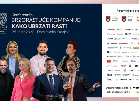 Više od 300 direktora i poduzetnika dolazi na konferenciju „Kako ubrzati rast?“ u Sarajevu