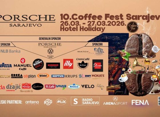 Sarajevo ponovo postaje centar ljubitelja kafe – stiže jubilarni 10. Porsche Sarajevo Coffee Fest