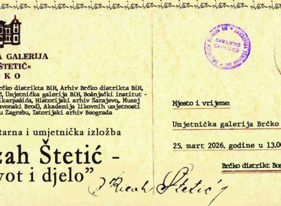 Izložba 'Rizah Štetić - život i djelo' u Umjetničkoj galeriji Brčko distrikta