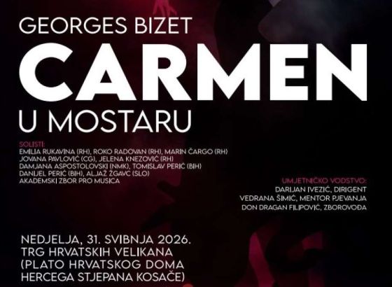 Mostar krajem maja domaćin opere Carmen na otvorenom