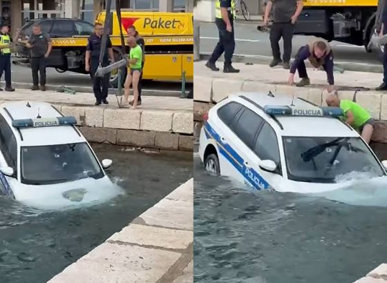 Nesvakidašnji događaj: Policajac otišao do bankomata, službeno vozilo "upalo" u more