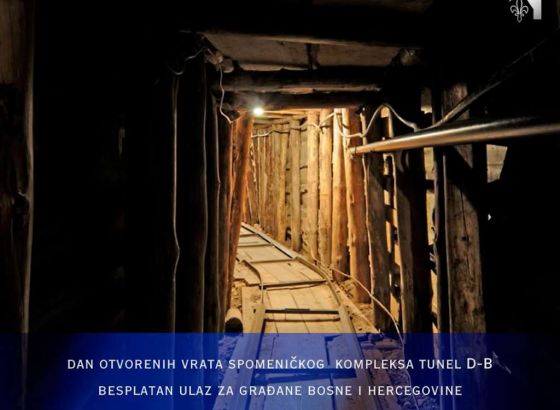 Dan otvorenih vrata Spomeničkog kompleksa Tunel D-B, ulaz besplatan za građane
