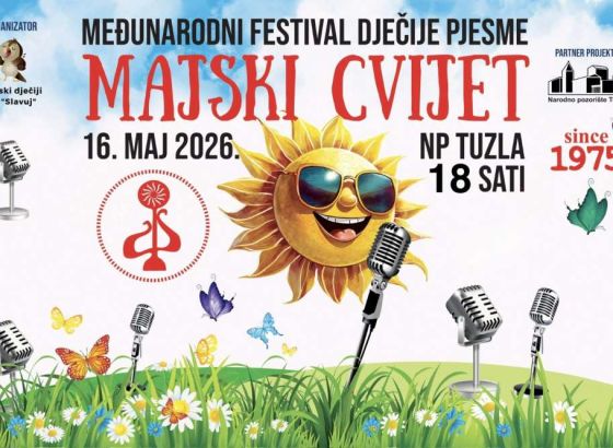 Međunarodni festival dječije pjesme Majski cvijet 16. maja u Narodnom pozorištu Tuzla