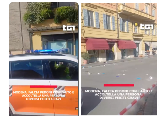 Sedam povrijeđenih nakon što se muškarac zaletio autom u grupu pješaka u Modeni