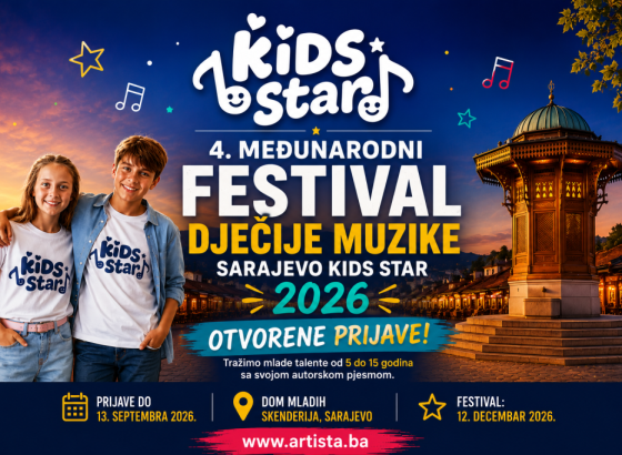 Četvrti festival Sarajevo Kids Star traži novu generaciju izvođača