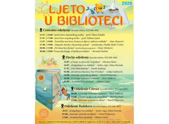 Gradska biblioteka za Ljeto u biblioteci 2026 spremila 19 programa za djecu, omladinu i odrasle