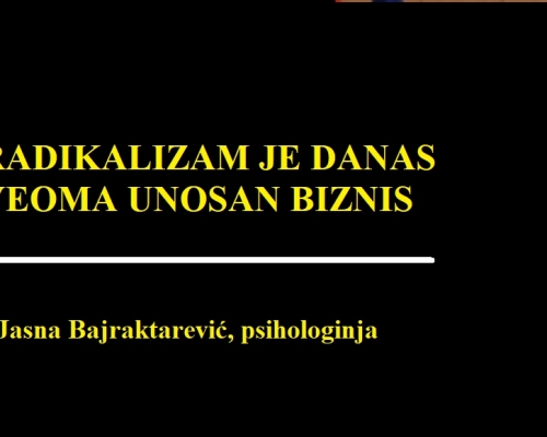 Bajraktarević: Radikalizam je danas veoma unosan biznis