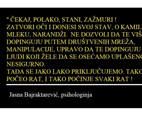 Strah je najmoćnije oružje